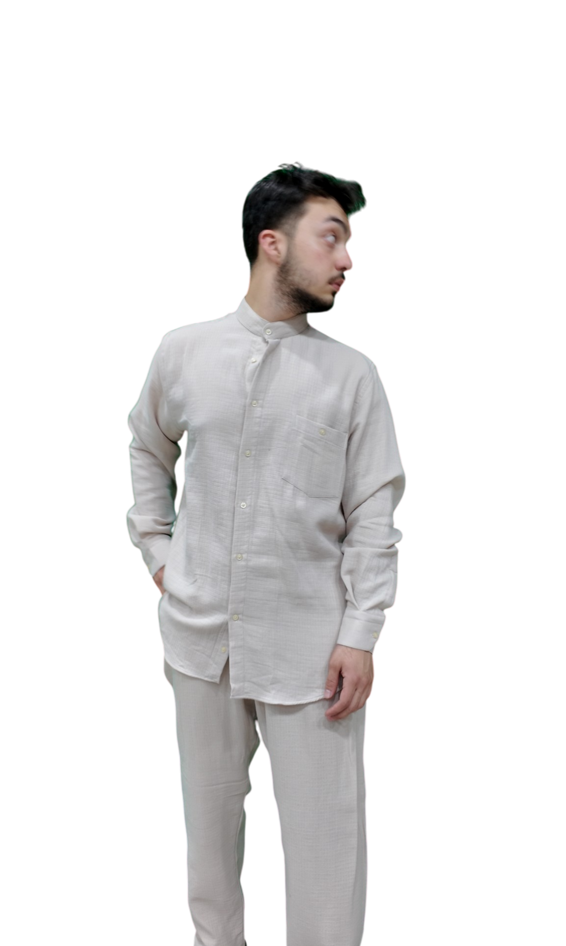 Erkek Müslin Takım (Krem)