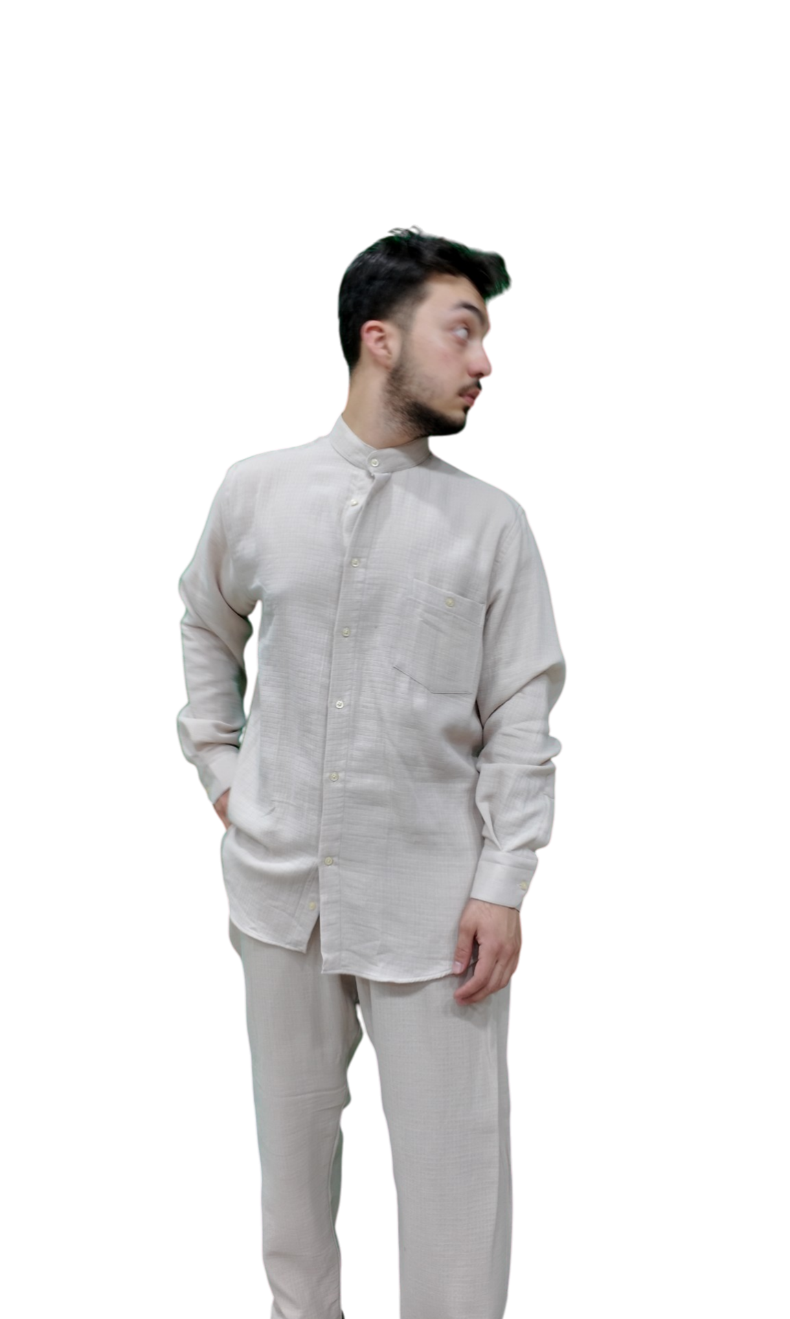 Erkek Müslin Takım (Krem)