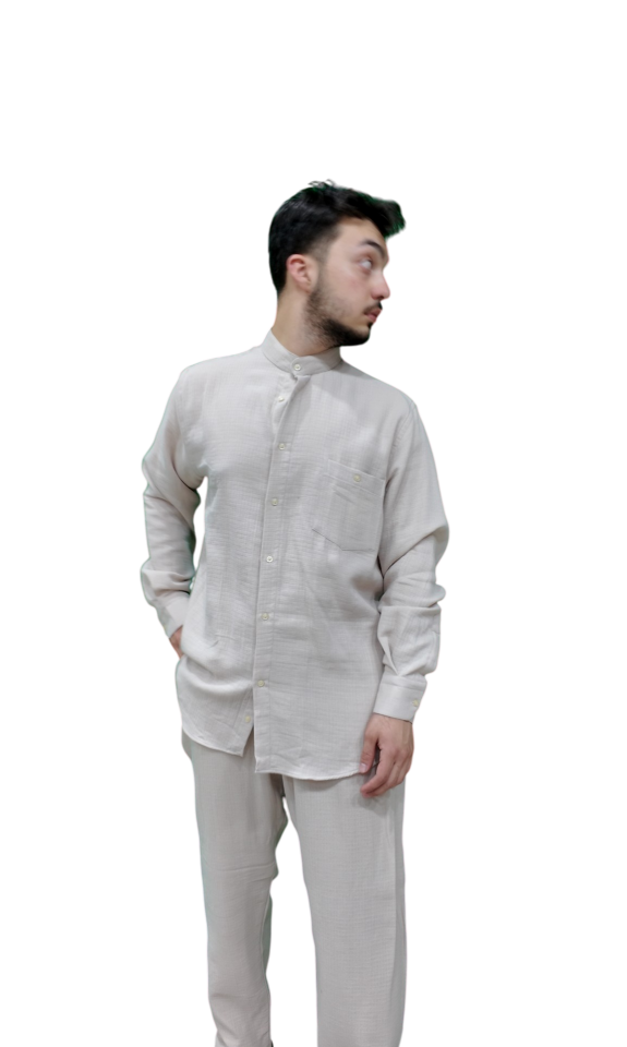 Erkek Müslin Takım (Krem)